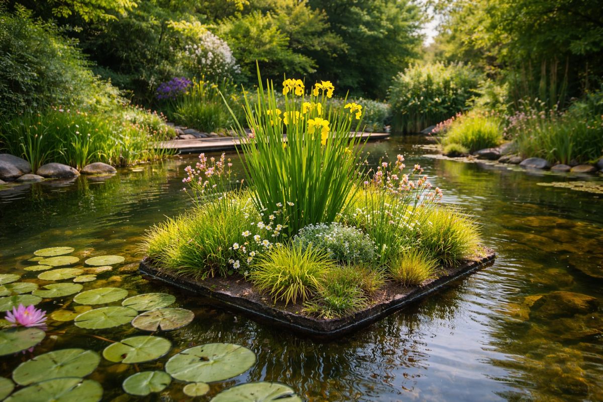 Inseln im Teich – Gestaltung, Nutzen, Bauweisen und Pflege