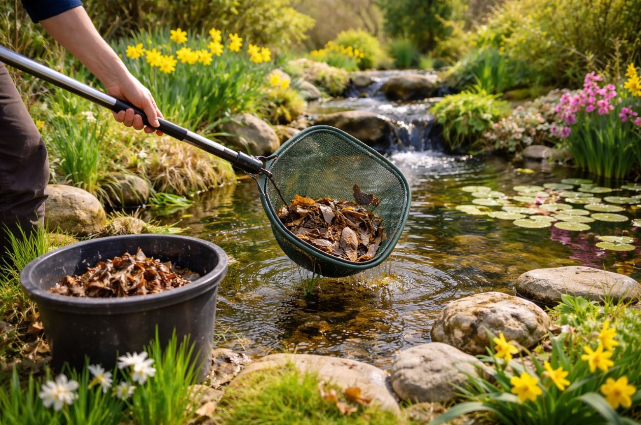 Gartenteich nach dem Winter reinigen – wann ist der richtige Zeitpunkt?